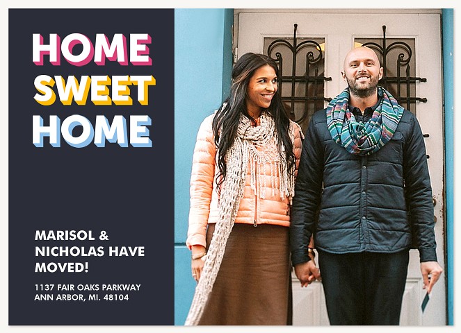 Colorful Home Moving Announcements