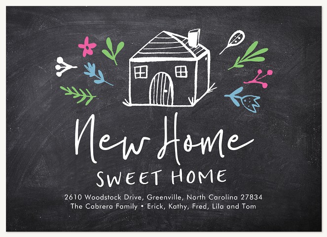 Quaint Chalk Moving Announcements