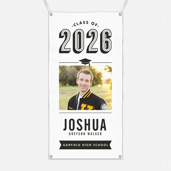 Modern Scholar Graduation Photo Banner  Graduation Banners
