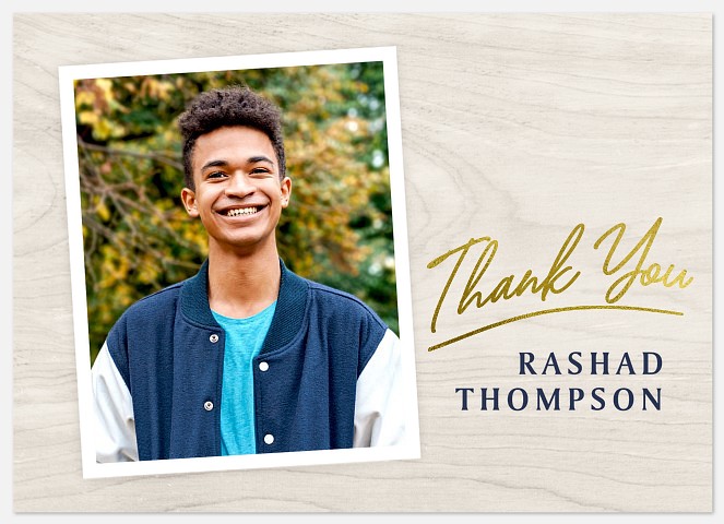 Rustic Birchwood Thank You Cards 