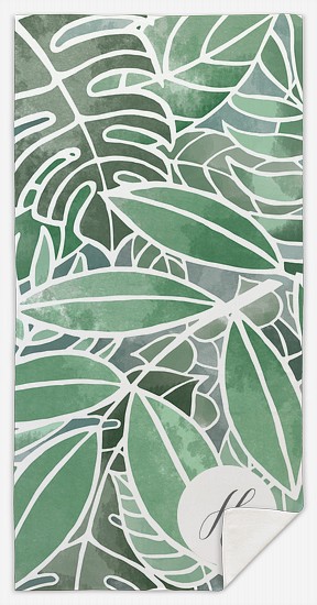 Botanical Leaves Custom Beach Towels