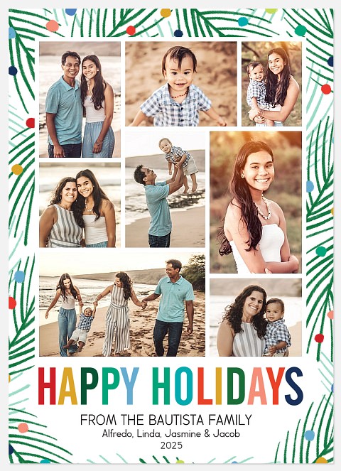 Pine Mosaic Holiday Photo Cards