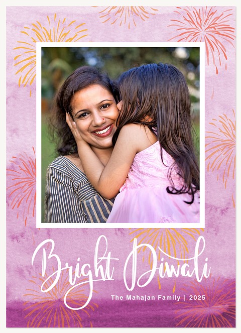Plum Fireworks Diwali Holiday Cards