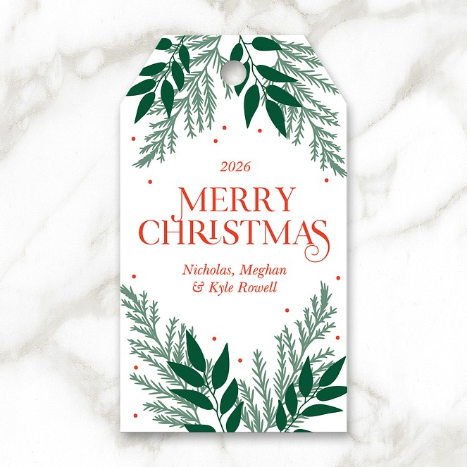 Surrounding Greenery Custom Gift Tags