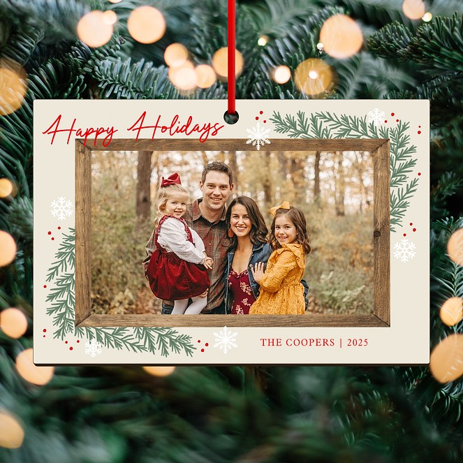 Rustic Frame Custom Ornaments