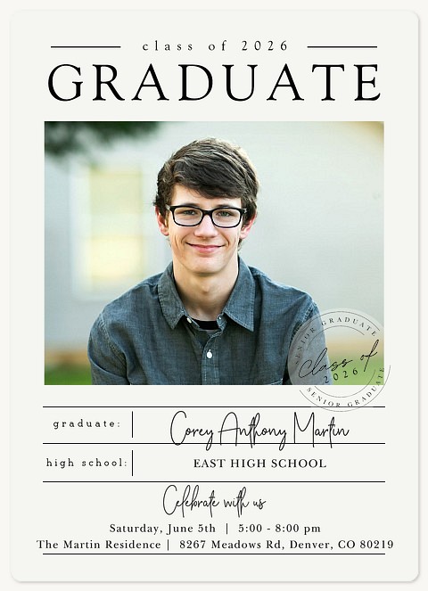 Good Form Graduation Announcements