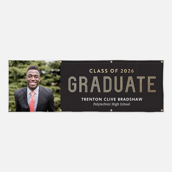 Modern Inline Graduation Photo Banner  Graduation Banners