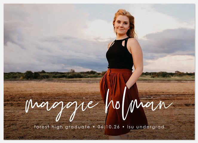 Name in Script Graduation Cards