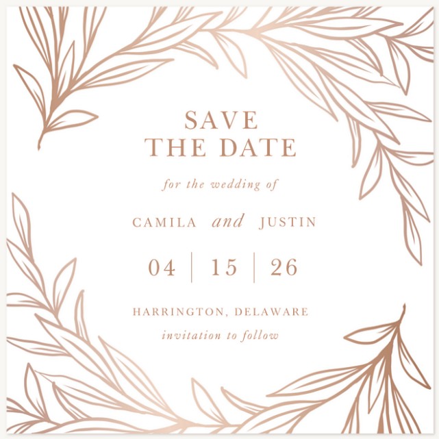 Copper Willow Save the Date Cards