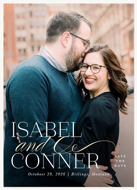 Endearing Sophistication Save the Date Cards