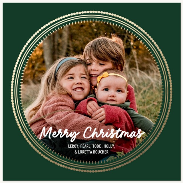 Golden Circle Personalized Holiday Cards