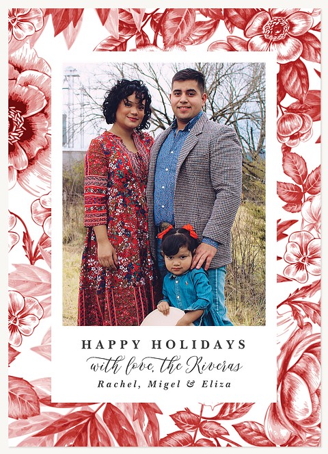 Holiday Toile Personalized Holiday Cards