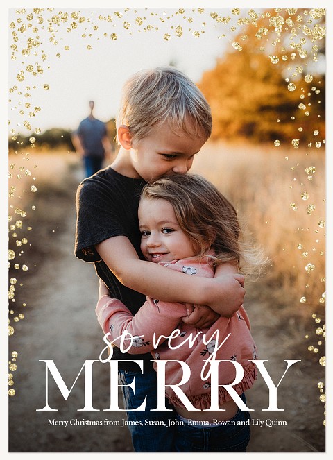 Very Merry Sparkles Personalized Holiday Cards