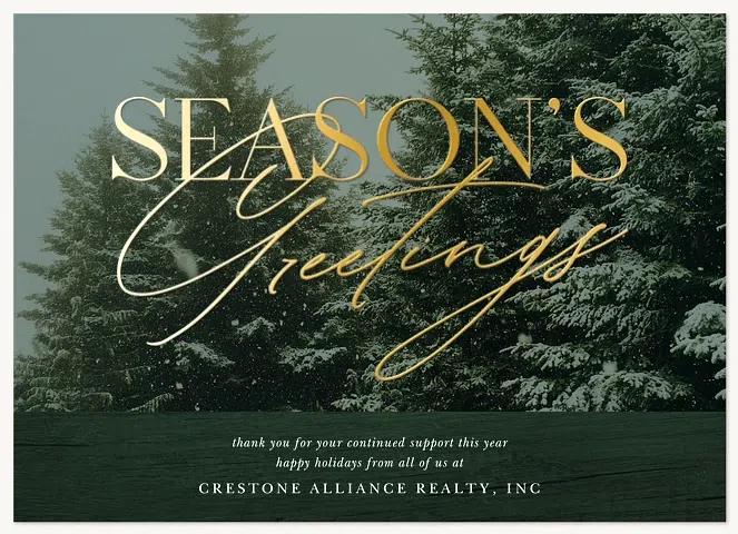 Snowy Pines Business Holiday Cards