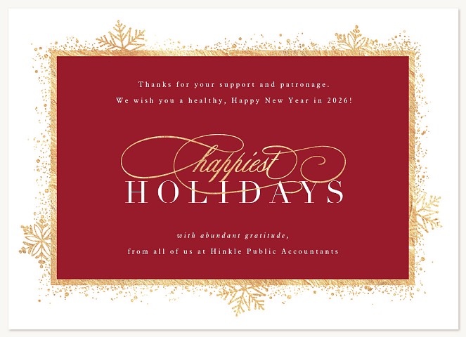 Holiday Opulence Business Holiday Cards