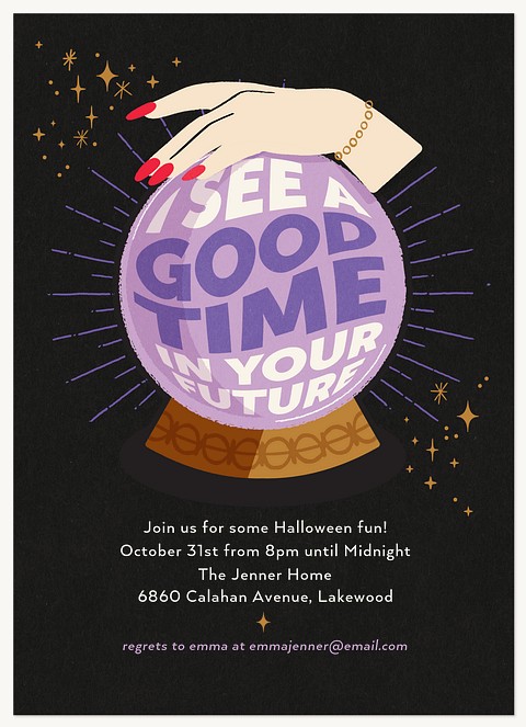 Mystic Clairvoyant Halloween Party Invitations