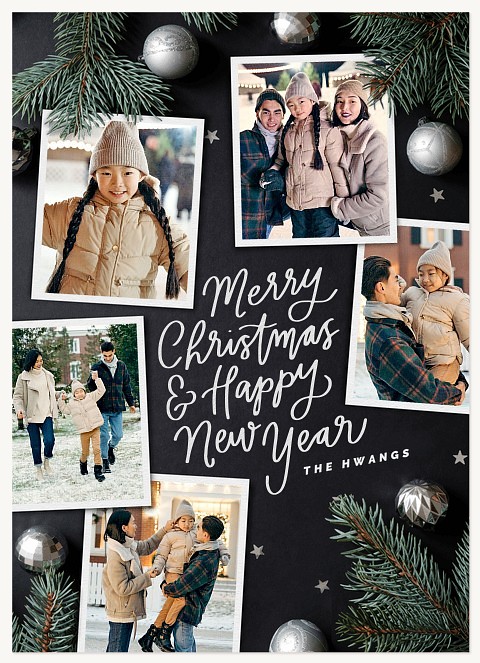 Rustic Collage Personalized Holiday Cards