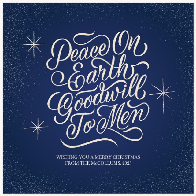 Starry Peace Personalized Holiday Cards