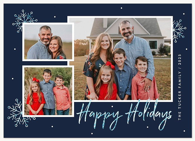Sparkling Frost Personalized Holiday Cards