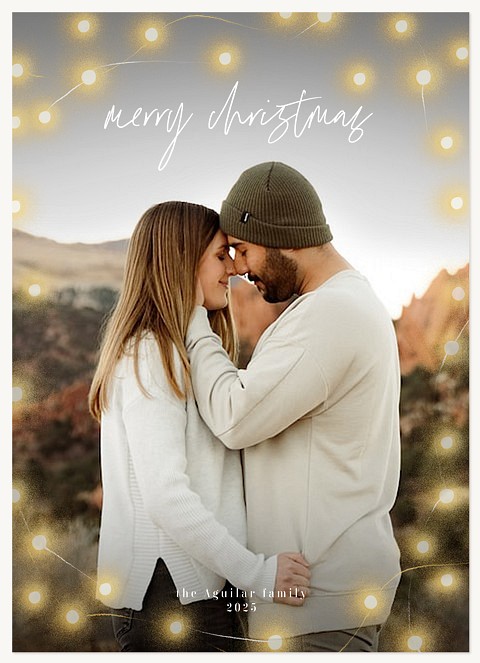 String Lights Personalized Holiday Cards