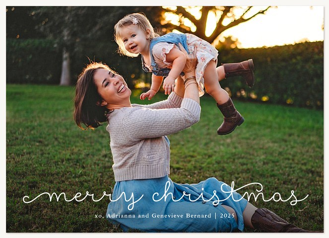 Curly Cue Personalized Holiday Cards