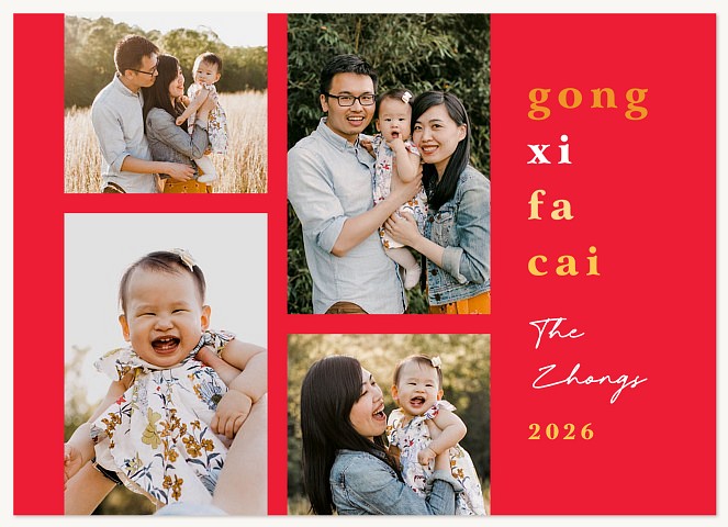 Joyful Wishes Chinese New Year Cards