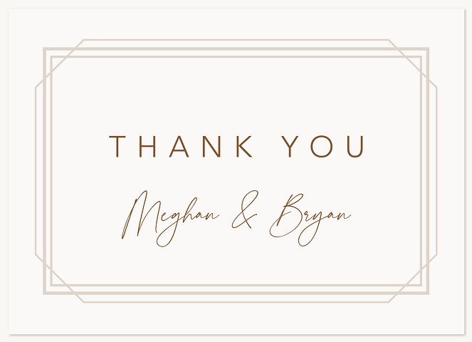Modern Deco Thank You Cards 