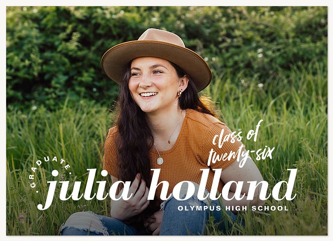 Contemporary Name Graduation Cards
