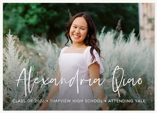 Name Shimmer Graduation Cards