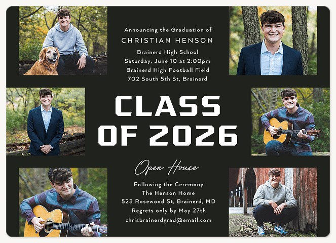 Block Type Graduation Cards