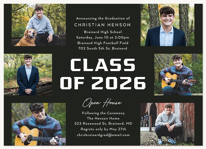 Block Type Graduation Cards