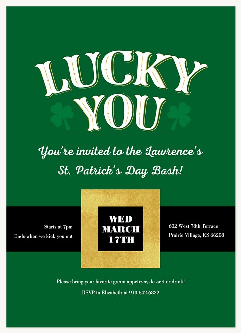 Lucky Leprechaun Invitations
