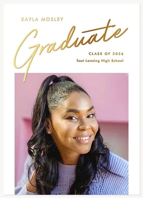 Minimalist Script Graduation Cards