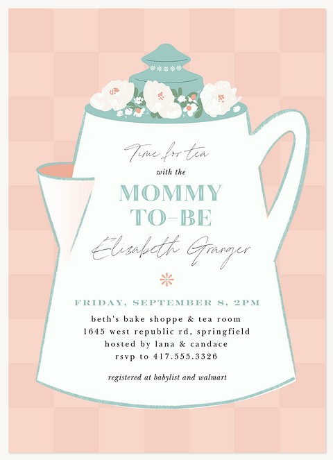 Time For Tea Baby Shower Invites
