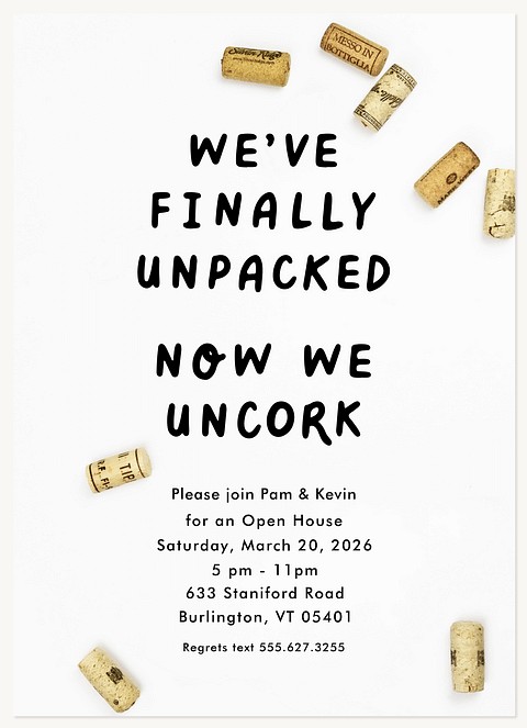 Now We Uncork Invitations