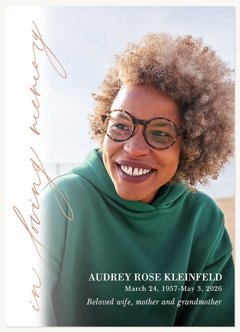 Faded Overlay Memorial & Sympathy Cards