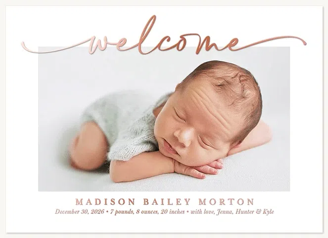 Sweet Welcome Baby Announcements