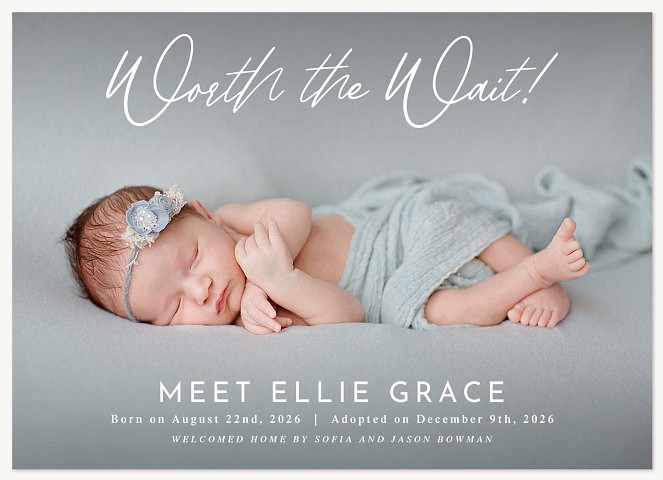 Warm Arrival Baby Announcements