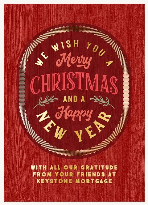 Vintage Type Business Holiday Cards