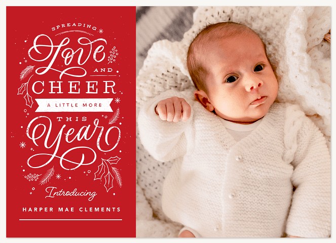 Spreading Love & Cheer Personalized Holiday Cards