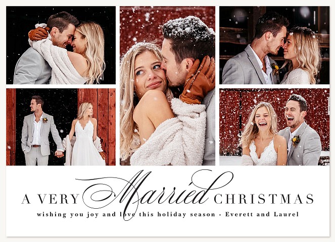 Married Collage Personalized Holiday Cards