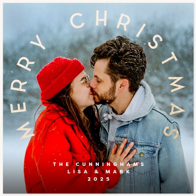 Circled Blessings Personalized Holiday Cards