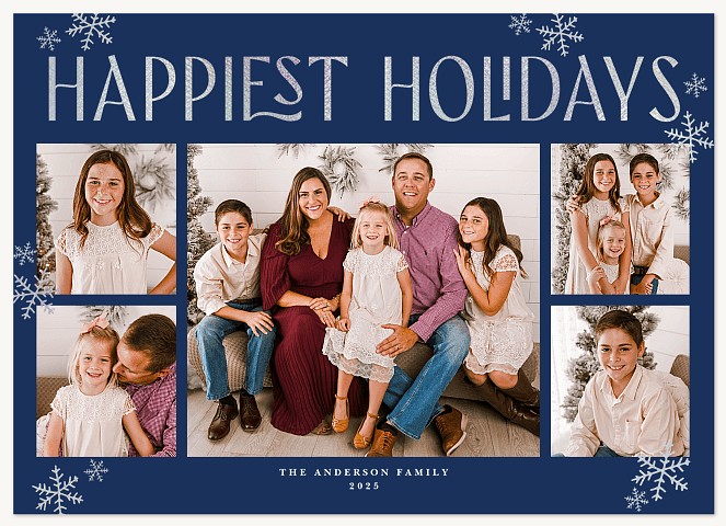 Snowy Sentiment Personalized Holiday Cards