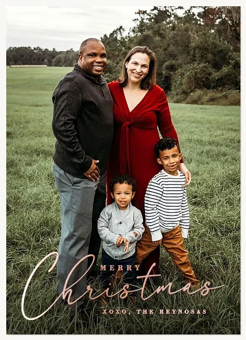 Modern Merry Christmas Personalized Holiday Cards