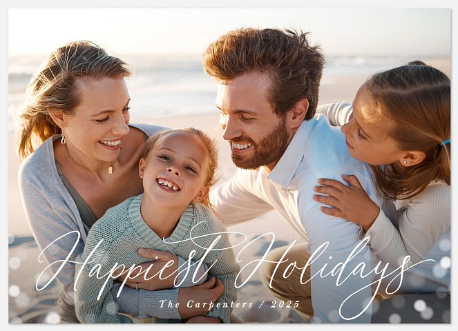 Blissful Bokeh Holiday Photo Cards
