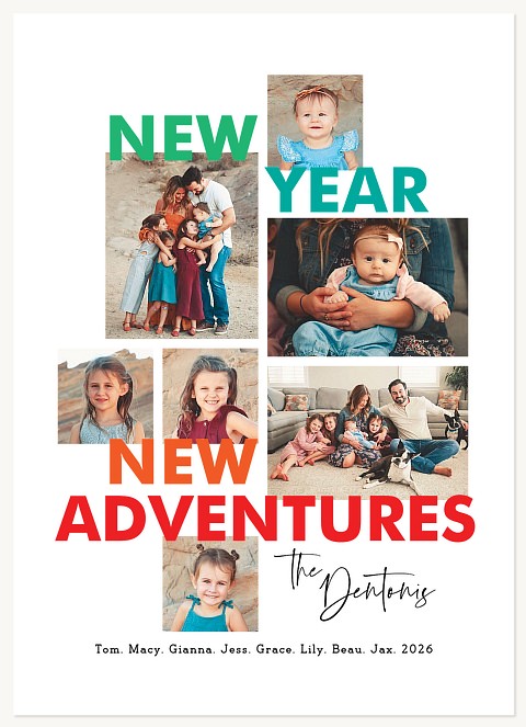 Bright Adventures Personalized Holiday Cards