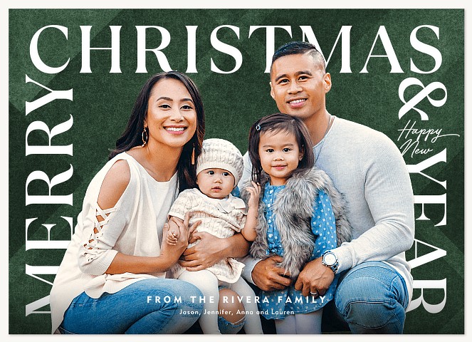 Framed Type Personalized Holiday Cards