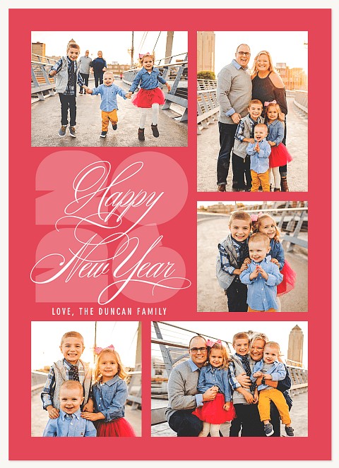 Happy Little Numbers Personalized Holiday Cards