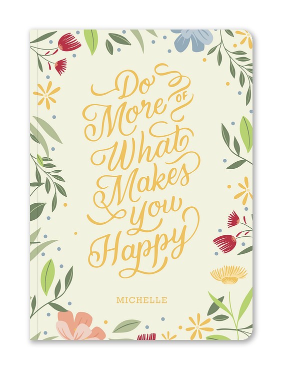 Happy Flowers Custom Softcover Journals