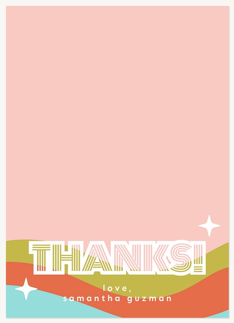 Retro Waves Thank You Cards 